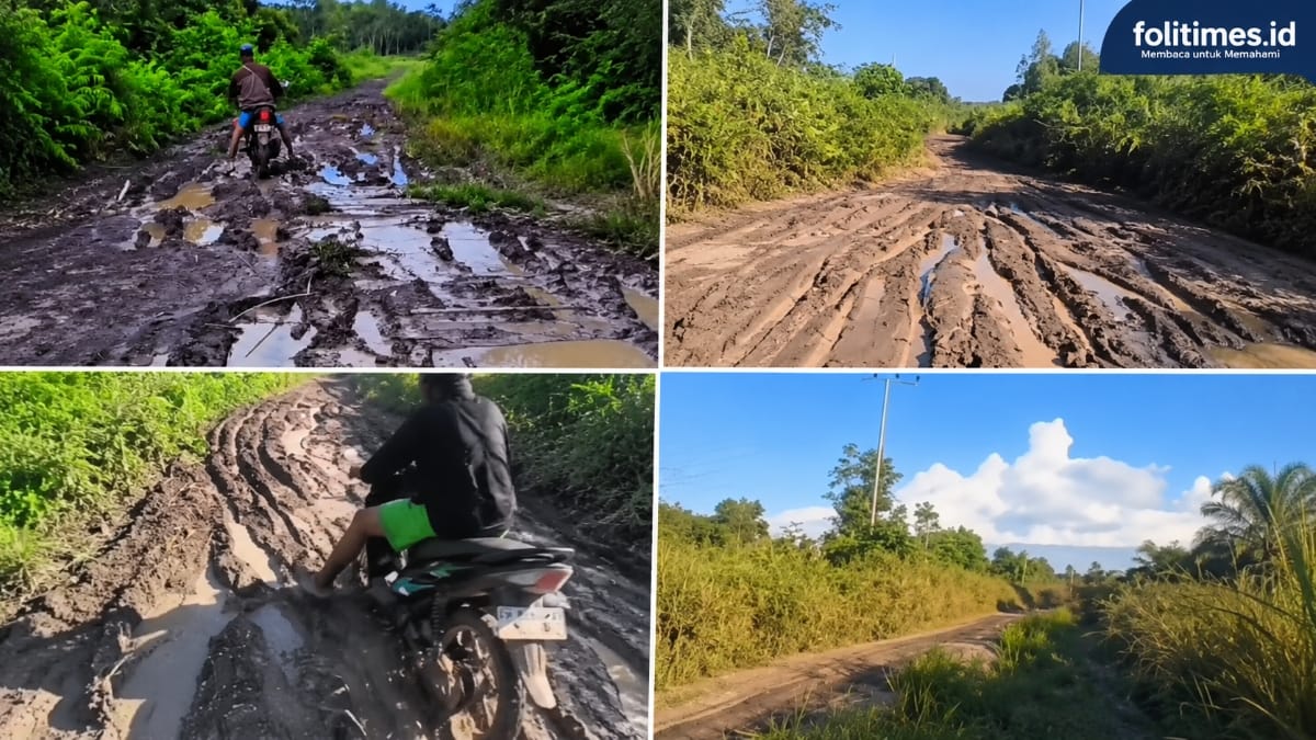 Kondisi jalan rusak di Kalimantan Tengah yang menghambat akses warga untuk bekerja, sekolah, berobat, dan mengangkut hasil kebun