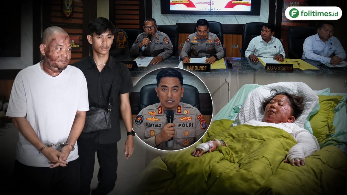 Pelaku dugaan pembakaran pacar di Sampit diringkus polisi setelah sempat kabur ke Palangka Raya. Foto Ist