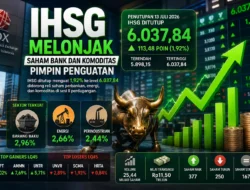 IHSG Melonjak, Saham Perbankan dan Komoditas Pimpin Penguatan