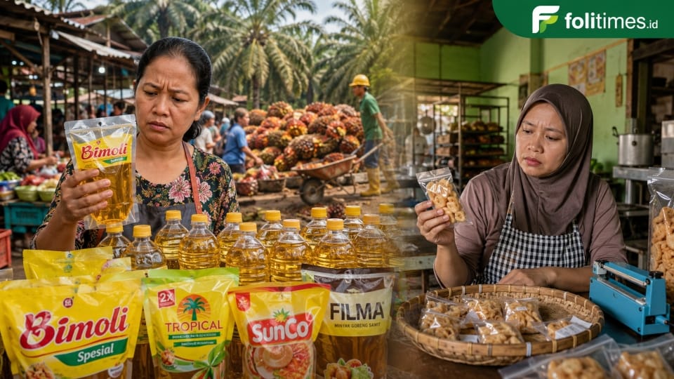 Ilustrasi pedagang pasar dan pelaku UMKM pangan menghadapi kenaikan harga minyak goreng. Di Kalimantan Tengah, harga minyak goreng kemasan bermerek masih lebih mahal dibanding Jawa Timur.