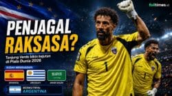 Ilustrasi penjaga gawang Tanjung Verde, Vozinha, sebagai simbol perlawanan negara kecil Afrika yang mencuri perhatian di Piala Dunia 2026