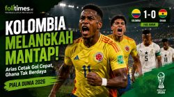 Jhon Arias merayakan gol tunggal yang membawa Kolombia mengalahkan Ghana 1-0 pada babak gugur Piala Dunia 2026. Foto Ilustrasi