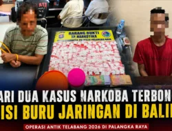 Sehari Dua Kasus Narkoba Terbongkar, Polisi Telusuri Dugaan Jaringan Peredaran di Palangka Raya