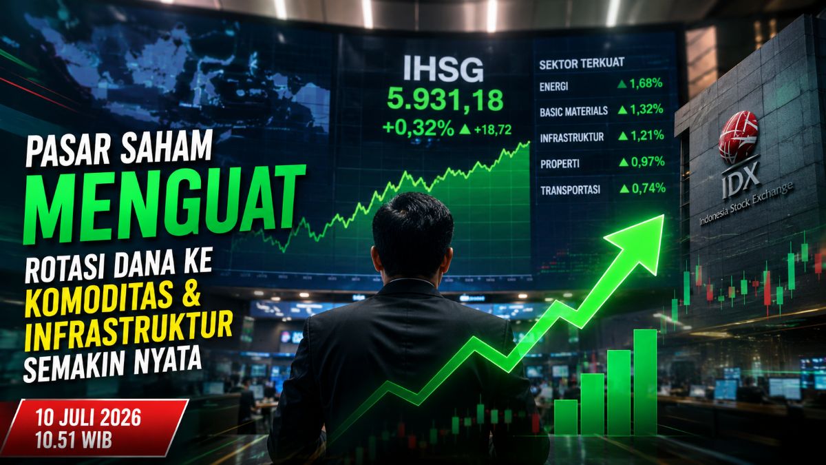 Ilustrasi pergerakan IHSG pada perdagangan saham di Bursa Efek Indonesia