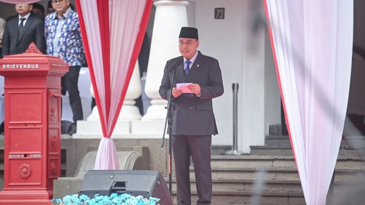 Upacara Hari Bhakti Postel ke-81 di Kantor Pusat PT Pos Indonesia Bandung