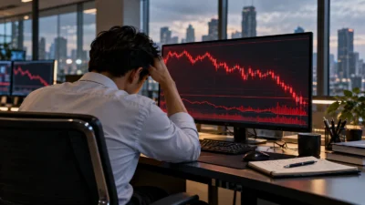 Ilustrasi AI: tekanan IHSG di pasar saham