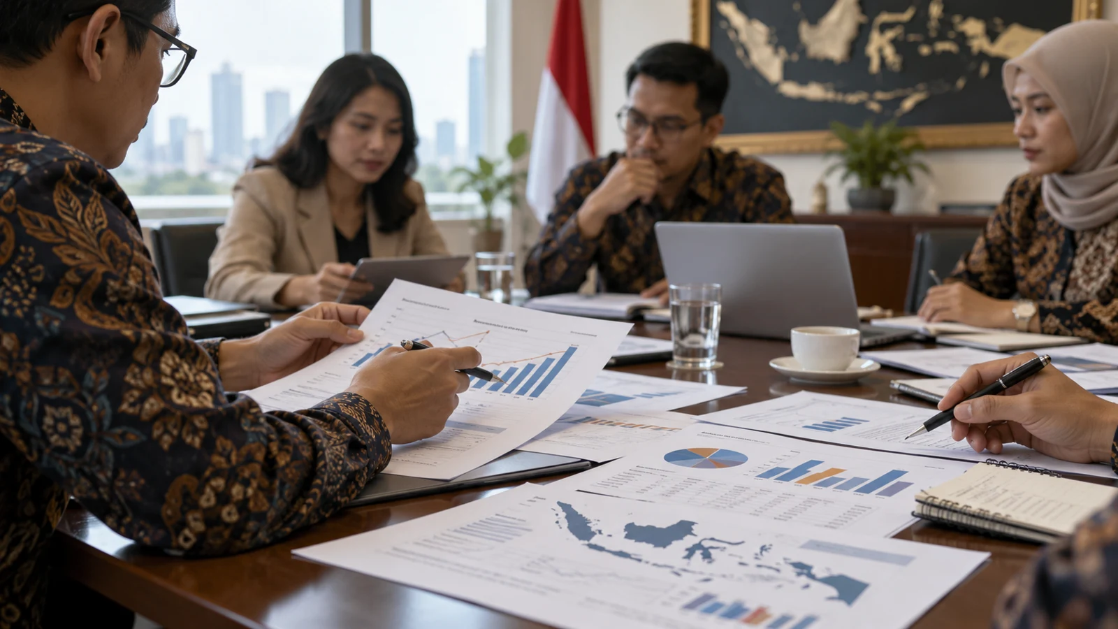 Ilustrasi AI: pembahasan kebijakan ekonomi dan data