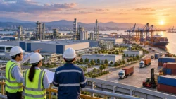 Ilustrasi AI: investasi industri dan kegiatan logistik