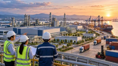 Ilustrasi AI: investasi industri dan kegiatan logistik